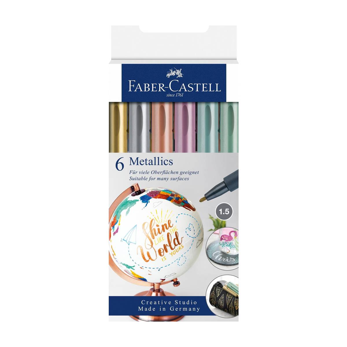 Faber-Castell - Metallic Effektmarker 6er Set