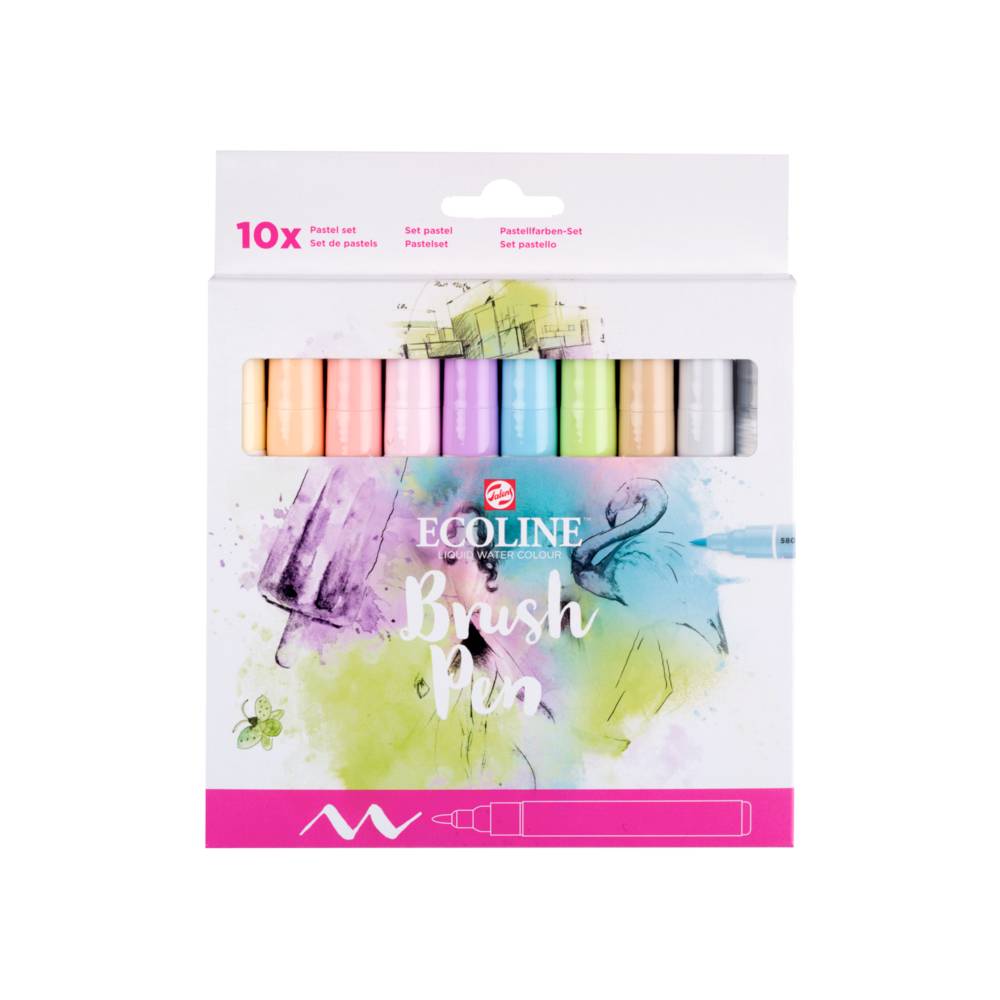 Talens - ECOLINE Brushpen - 10 Farben Pastel Set