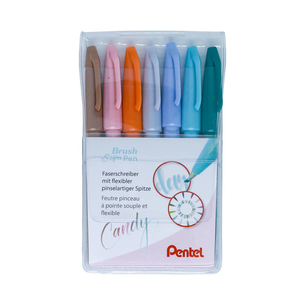 Pentel Arts Brush Sign Pen 7er Set Candy kaufen | MeinStift