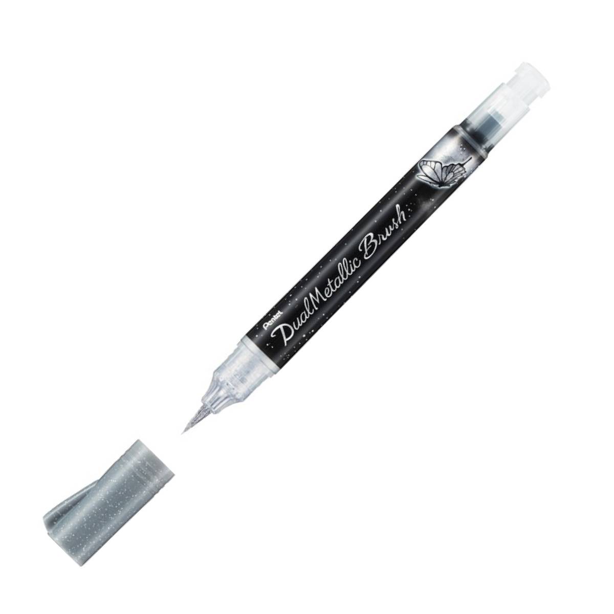 Pentel Dual Metallic Brush Pinselstift Silber kaufen | MeinStift