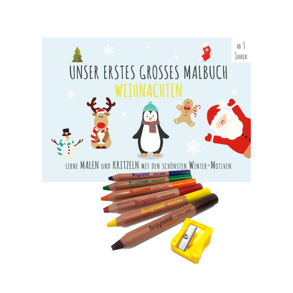 Notre premier grand livre de coloriage avec ensemble de crayons