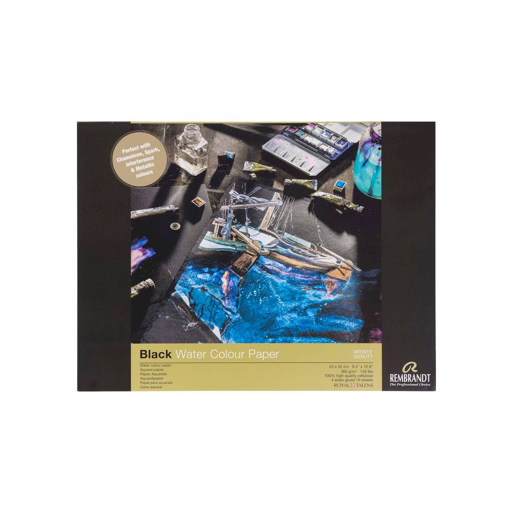 Rembrandt - Water Color Papier Aquarellpapier - schwarz