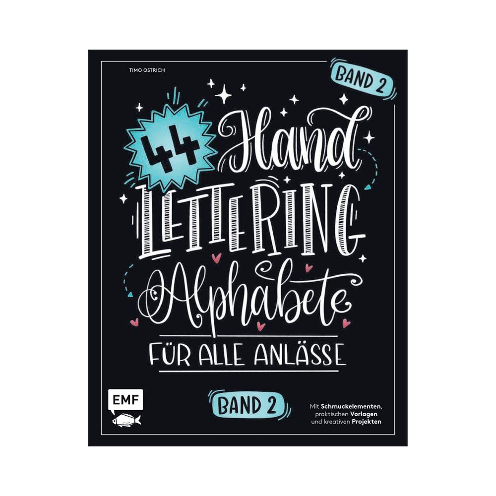 Handlettering-Buch „44 Alphabete – Band 2“ – Mit Schmuckelementen, Vorlagen & Kreativen Projekten