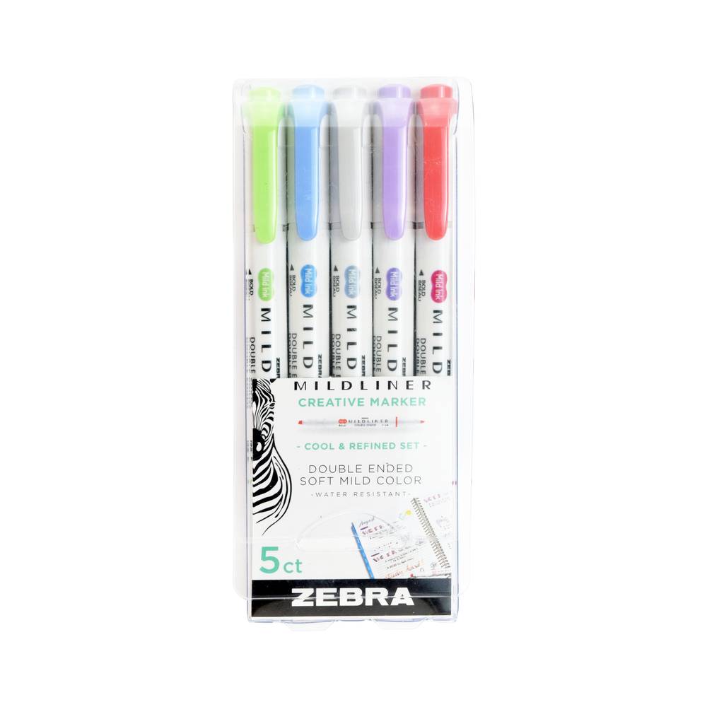 Set de 5 stylos Mildliner Bulletjournal tons cools